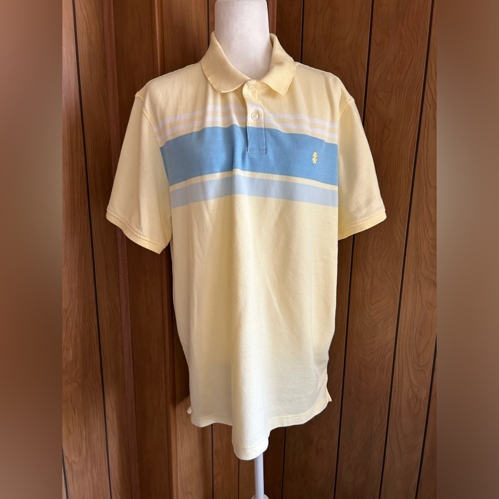 Izod mens performance short sleeve color block polo size xl